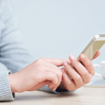 Current image: Woman Checking Social Media Social